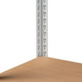 thumbnail image 6 of Baxton Studio Elton Modern and Contemporary Finished Metal 3-Shelf Free-Standing Closet Storage Organizer, White and Brown, 6 of 9