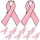thumbnail image 1 of GOOHOCHY 10 Uds. Pasadores de solapa de cinta rosa para concientización sobre el cáncer de mama, broches para mujer, etiqueta del Día Mundial del Cáncer, Pin decorativo, pasador de aleación, 1 of 8