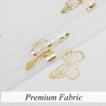 thumbnail image 5 of Flowpartex Metallic Butterfly White Sheer Curtain Panels Spring Gold Print Linen Rustic Rod Pocket Window Drapes 63"L×52"W for Girls Bedroom Living Room, 2 Panels, 5 of 7