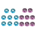 thumbnail image 1 of Tuercas de tornillo de eje DYNWAVEMX Tuercas del eje del monopatín 16 piezas Violeta Azul, 1 of 8