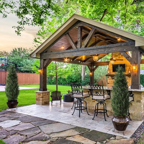 Árbol topiario artificial de ciprés realista para decoración - Siempreverde en maceta, resistente al clima, sin mantenimiento - Perfecto para interiores y exteriores: entrada, jardín