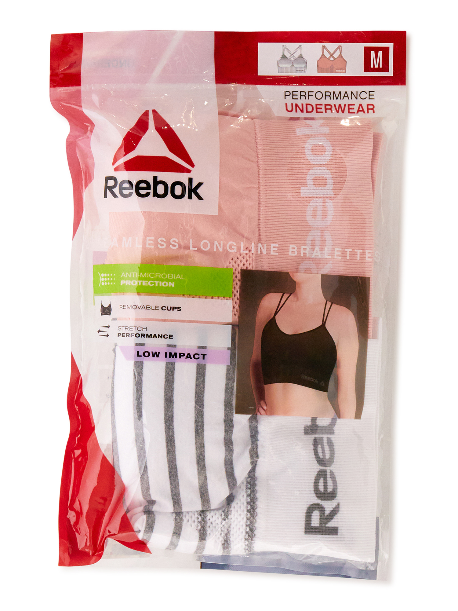 Reebok Women's Strappy Bralette, 2 Pack - image 3 of 7
