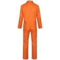thumbnail image 3 of Huowey Unisex Jumpsuits Halloween Clothes Adult Long Sleeve Full Zip Up One Piece Tracksuit Turndown Collar Comfortable Onesie Rompers Outwear,Orange,M, 3 of 8