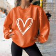 thumbnail image 1 of kkbbma Clearance Under $1 Women Heart Print Fall Sweatshirts Casual Loose Long Sleeve Shirts Tops Comfy Lightweight Crewneck Pullover Tops Sweaters, 1 of 4