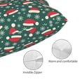 thumbnail image 3 of Kdxio Cotton Pillow Cases 14"x20" Pillowcases,Soft and Breathable Bedroom Pillow Cases-Santa Hat Joy Green Festive-No Pillow Core, 3 of 5