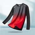 thumbnail image 5 of Men's Long Sleeve Swim Shirts Rashguard UPF 50+ UV Sun Protection Shirt Athletic Workout Running Hiking T-Shirt Swimwear Red, 5 of 5