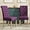 Purple, variant on JESTOP Dining Chair Set of 2, Upholstered Chairs with Wooden Legs for Kitchen, Dinging Room, Living Room
