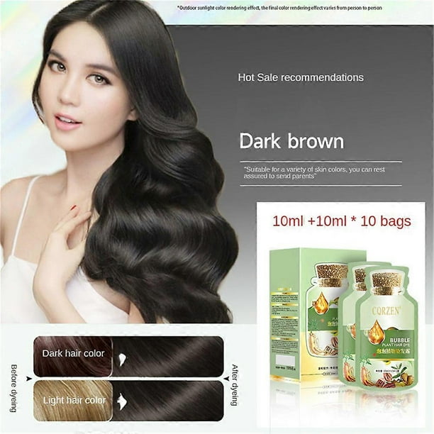 NEW Natural Plant Hair Dye Bubble New Botanical Based For Grey Hair Color Bubble Dye