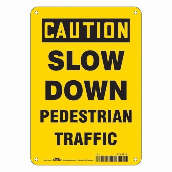 Condor Safety Sign,10 inx7 in,Aluminum 476M76