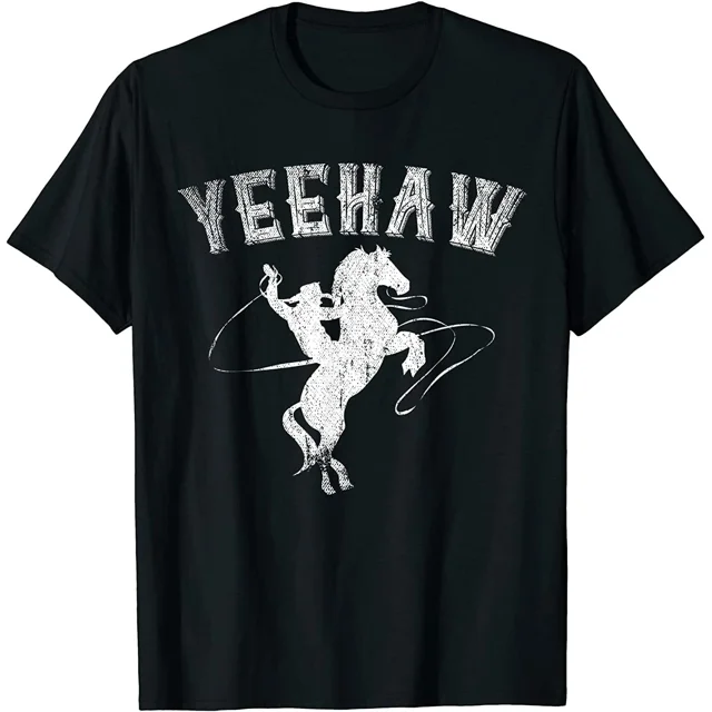 T-Shirt Unisexe Graphique Équestre Western Bull Rider Rodeo Yeehaw Cowboy H25236, jusqu'à la Taille 5TG