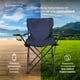 thumbnail image 4 of Silla Plegable de Camping Reforzada Con Portavasos y Bolsa de Transporte Color Azul Marino, 4 of 6