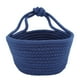 thumbnail image 1 of Cesta de almacenamiento ovalada con cuerda de algodón para colgar sobre la puerta y ventana, organizador para colgar en la pared (azul oscuro), 1 of 8