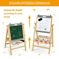thumbnail image 2 of Gymax Chevalet Artistique pour Enfants avec Tableau Blanc et Rouleau de Papier Tableau Noir Double Face, 2 of 10
