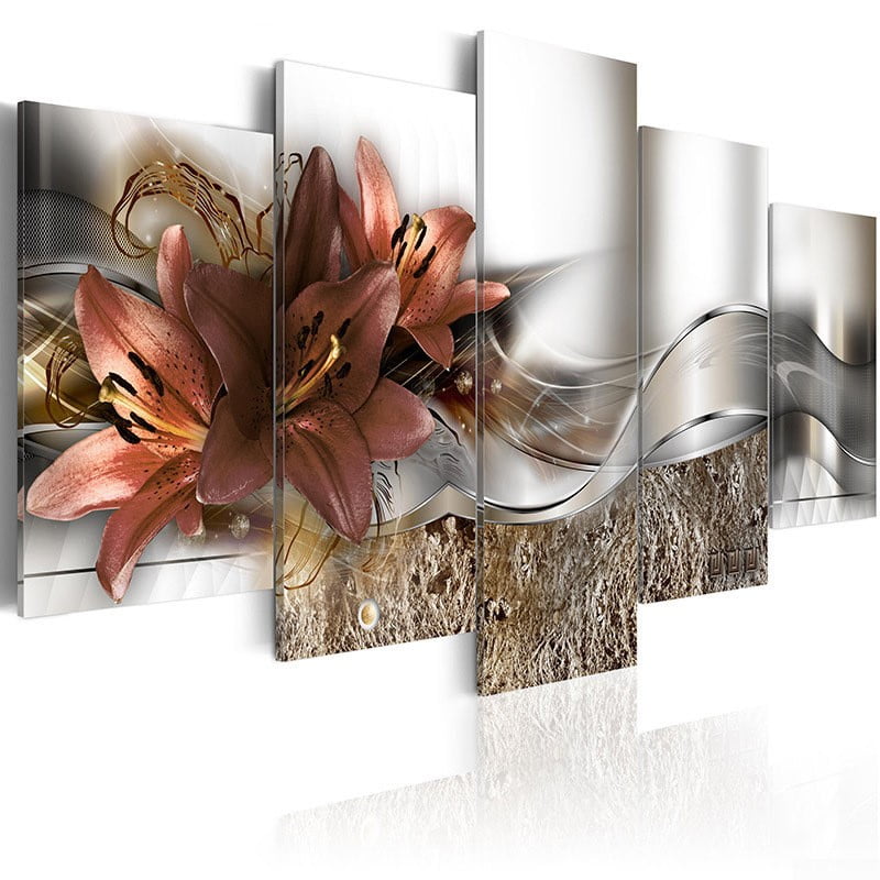 5Pc Unframed Modern Flower Art Oil Canvas Painting Picture Print Home Wall Decor