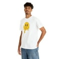 thumbnail image 6 of Dripping funny smiley emoji graphic t shirt Unisex Heavy Cotton Tee, 6 of 8