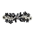 thumbnail image 1 of Pasador de pelo Faship Gorgeous con flores de cristal negro, 1 of 5