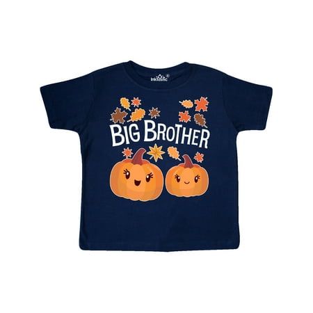 

Inktastic Big Brother Pumpkins with Fall Leaves Gift Toddler Boy Girl T-Shirt