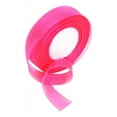thumbnail image 3 of Cinta de satén transparente de poliéster de 50 yardas para embalaje de joyería y regalo. Rosa fluorescente, 3 of 9
