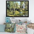 thumbnail image 3 of Designart 'The Wood River With Boat On A Decline By The Castle' Lake House Framed Art Print, 3 of 4
