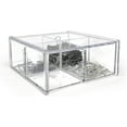 thumbnail image 2 of Isaac Jacobs 4-Compartment Square Clear Acrylic Organizer with Lid 5.75" L x 5.75" W x 2.75" H, Multi-Sectional Tray, Stackable, Storage Solution, 2 of 7