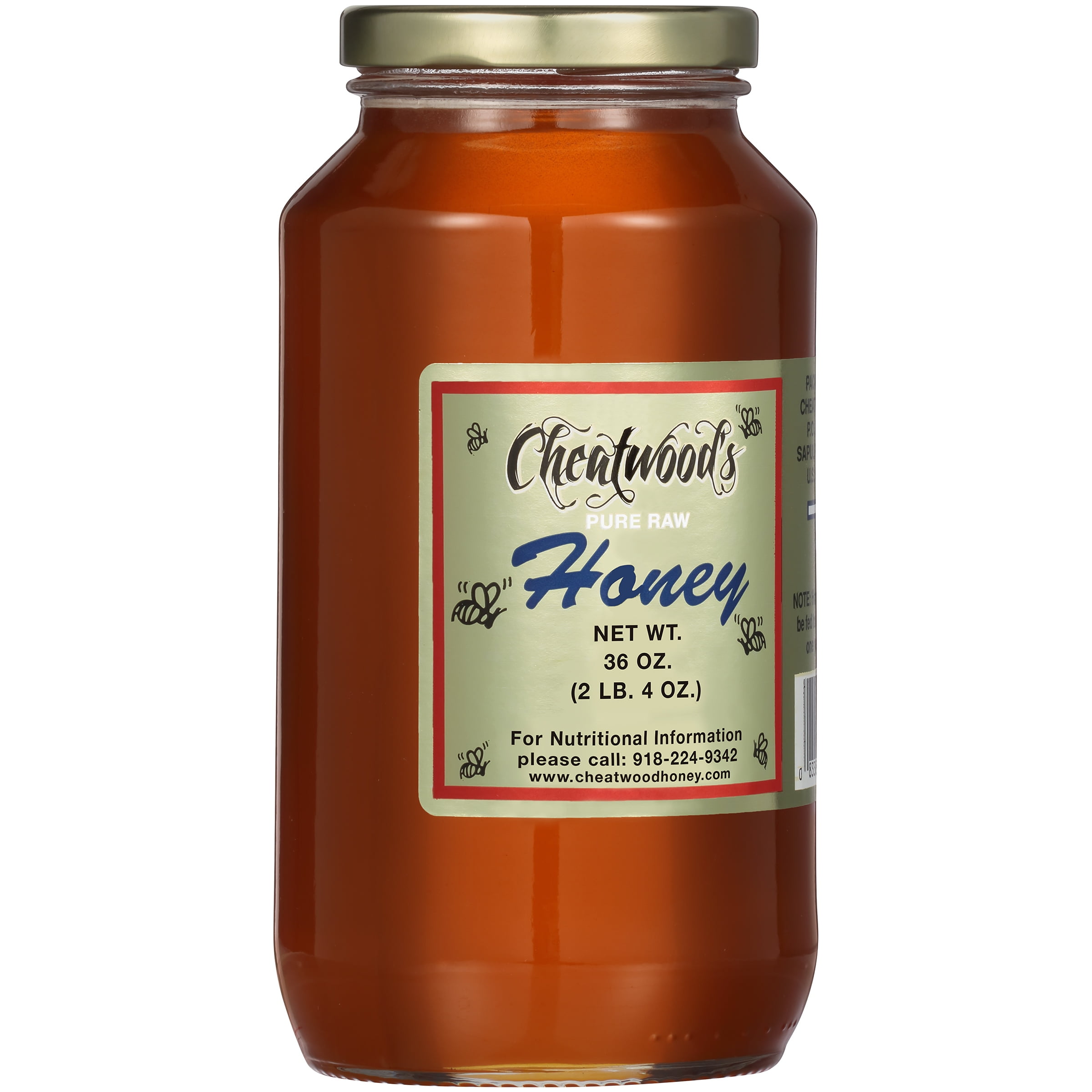 Cheatwood's Pure Raw Honey 36 oz. Jar by Cheatwood Ltd.