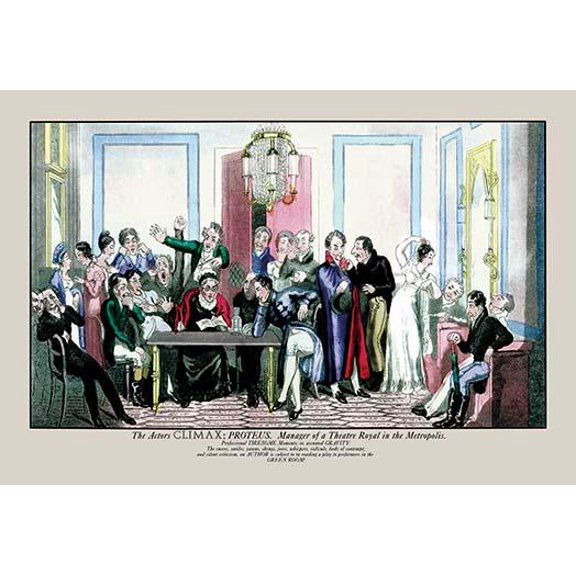 The Actor's Climax: Proteus as Manager of a Theatre Royal in the Metropolis Fine art canvas print (20" x 30")