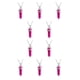 thumbnail image 1 of Sonducket Abalorio de columna hexagonal para mujer y hombre, colgantes colgantes de aniversario, abalorios de cristal coloridos, de Rosa roja 10piezas, 1 of 6