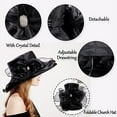 thumbnail image 5 of Women Church Hats Organza Tea Hats,Fascinator Bridal Tea Party Wedding Hat, 5 of 6