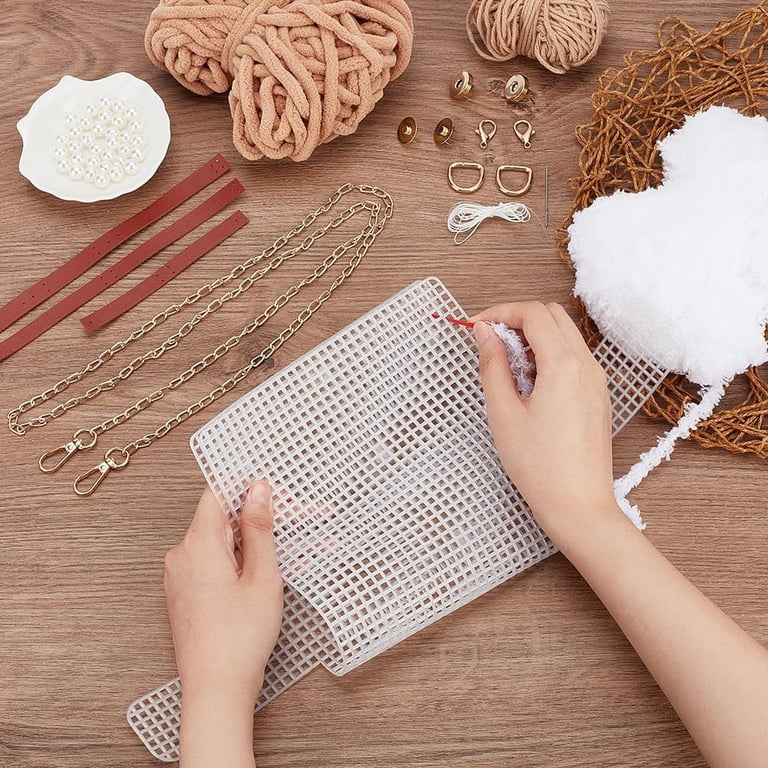 DIY Crochet Crossbody Bag Kit - Fluffy Plush Handbag Making Set For Beginners, Girls, Women Craft Project