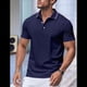 thumbnail image 4 of Camisa Casual de Corta para Hombre - Colección de Colores Lisos - Verano 2025 Azul Marino XXL, 4 of 7