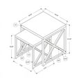 thumbnail image 3 of Bowery Hill 2-Pièces Contemporaine en Métal Table de Nidification en Blanc, 3 of 3