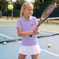 thumbnail image 5 of XUNKUSGA School Uniform For Girls and Boys Classic Turn-Down Collar Short Sleeve T Shirts with Chest Pocket and Trim Casual Solid Color Button Down Uniform Shirt for Boys,11 Years, 5 of 8