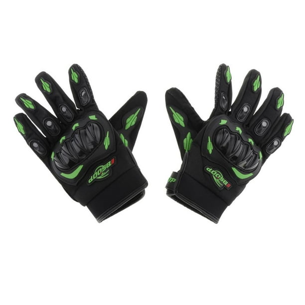 Guantes à moto Impermeable Moto Cálido Térmico Invierno - L Verde l Yotijar Guantes de motocicleta con dedos completos