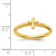 thumbnail image 5 of Stackable Expressions Sterling Silver Gold-plated Cross Ring, 5 of 8