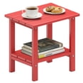 thumbnail image 4 of OTSUN Adirondack Outdoor Side Table, 16" HDPE Patio Side Table with Shelf, Weather Resistant Easy Maintenance for Backyard Pool Porch Garden & Lawn, 4 of 9