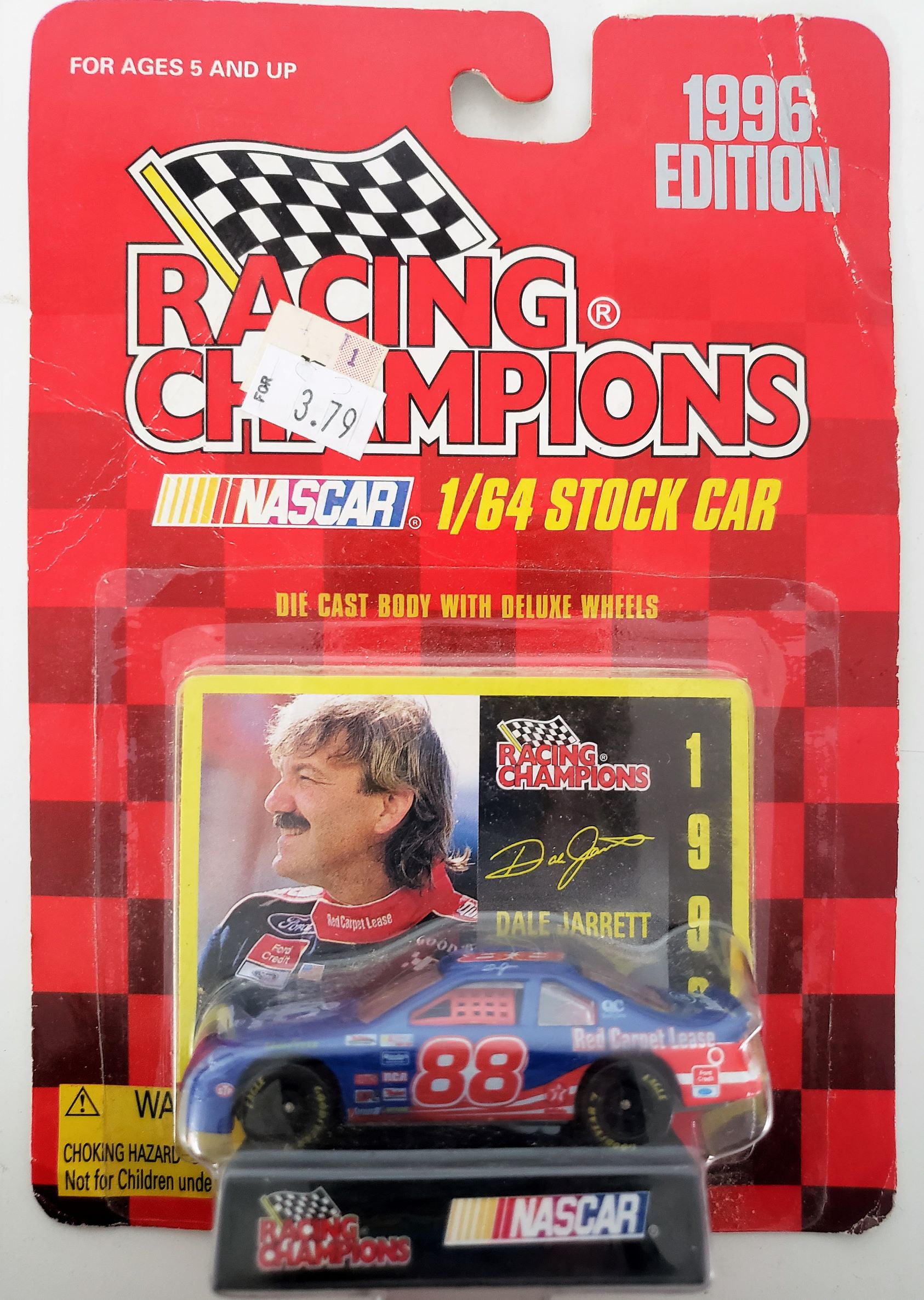 NASCAR #88 Dale Jarret Quality Care Ford Thunderbird 1996 Racing Champions  1:64 Scale Diecast