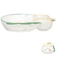 thumbnail image 4 of Multi-Function Dumpling Plate Ceramic Food Plate Household Sushi Dish Personal Party Usage 24x20.5cm 1Pack, 4 of 4