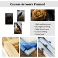 thumbnail image 5 of ZHONGYUTONG Gothic Canvas Wall Art Set of 3 Crow and Rose Art Prints Dark Goth Pictures Halloween Black Crow Painting for Bedroom Bathroom Home Decor Framed (11.00" x 14.00" x 3PCS), 5 of 5