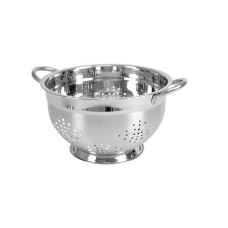 

Home Basics 5 Qt. Deep Stainless Steel Colander with Open Handles