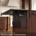 thumbnail image 3 of OMCPET 48" Rolling Kitchen Island with Power Outlet Drop Leaf 2 Drawers 3 Doors Trash Can Cabinet Spice Rack Towel Rack, Walnut, 3 of 10