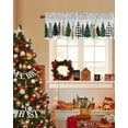 thumbnail image 3 of Merry Christmas Kitchen Valance,Plaid Xmas Tree Window Valances,Winter Snowflakes Short Curtains Window Treatment Rod Pocket Drapes,Grey Back Valances Curtain for Bedroom 54x18in, 3 of 6