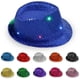 thumbnail image 3 of Adult 9 -color LED lamp sequins Performance Jazz cap (Royal blue) 1 pieces, 3 of 5