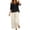 Black-Trousers Suit, variant on Summer Solid Color Embroidered V Neck Three Quarter Sleeve Top and Wide Leg Pants Two Piece Outfit for Women Beach Brick Red L