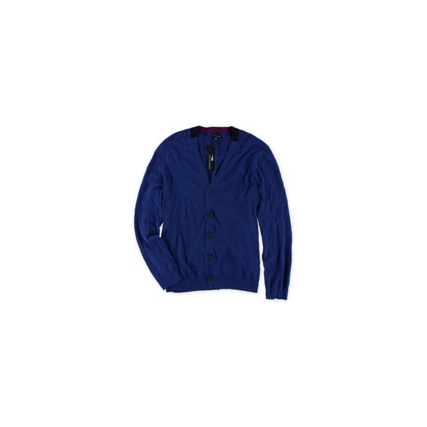 Sons of Intrigue suéter de punto con botones para hombre, azul, mediano Sons of Intrigue Cárdigan