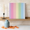 thumbnail image 3 of Ships Next Day Canvas Wall Art 12"x12",Rainbow Stripes Wood Framed Canvas Print Painting,Modern Colorful Cream Striped Aesthetics Ready to Hang Small Picture Wall Decor for Kitchen Dining Room Office, 3 of 9