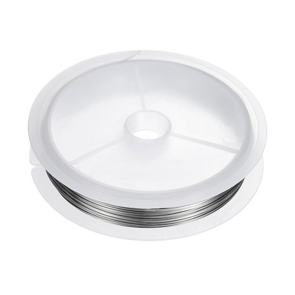 Uxcell Artistic Wire 82ft Length 26 Gauge Stainless Steel Craft Jewelry Wrapping Wire Tarnish Resistant Beading Wire for Jewelry Making Supplies Crafting