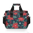 thumbnail image 7 of FORMRS Insulated Cooler Bag 24 Cans Capacity Soft Leakproof Lunch Box with Side Pockets, Red Christmas Leaves, 7 of 7