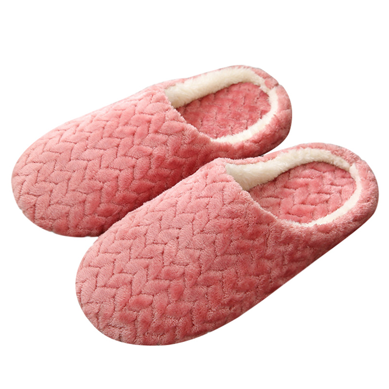 Women Men Winter Slippers Warm Fluffy Fleeces Soft Bottom Indoor Slip-on Flats Couple Casual Shoes - image 4 of 7