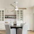 thumbnail image 5 of Sofucor 48 Inch Ceiling Fan with Light, Solid Wood Low Profile Ceiling Fans with Lights and Remote, Quiet DC Motor, 3 Blade Ceiling Fan for Bedroom Living Room Patio, 5 of 7
