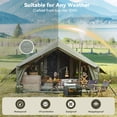 thumbnail image 3 of MELLCOM 13x10FT Inflatable Tents for Camping, 6-12 Person Spacious Air Glamping Tents with Skyscreen, PVC 2 Door, Stove Jack, Mosquito Screen, 300D Oxford Waterproof Blow Up Tent for Camping & Hiking, 3 of 7